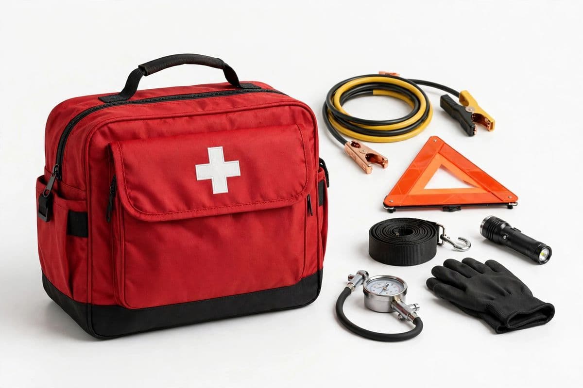 SafeTrip 42-Piece Roadside Emergency Kit — product photo