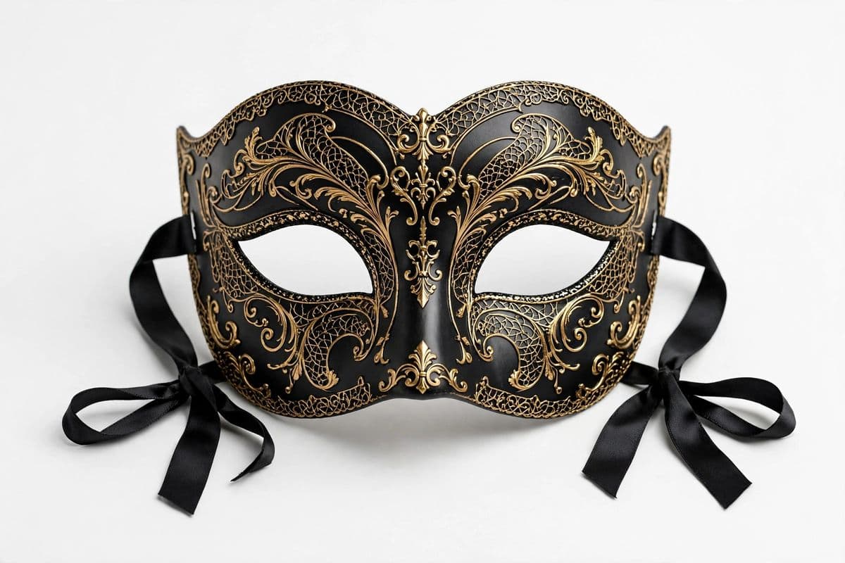 Masquerade Venetian Mask (Gold/Black) — product photo