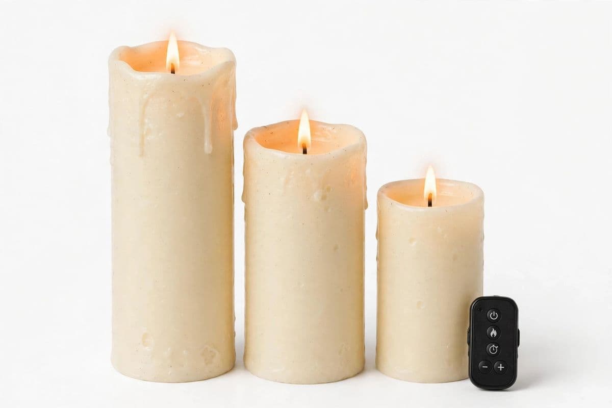 FlickerFlame LED Candles with Remote (9-Pack) — product photo
