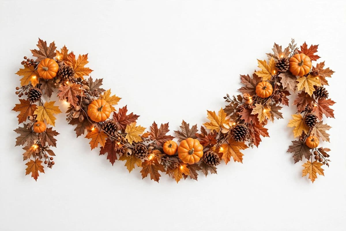 HarvestMoon Fall Garland with Lights (6ft) — product photo