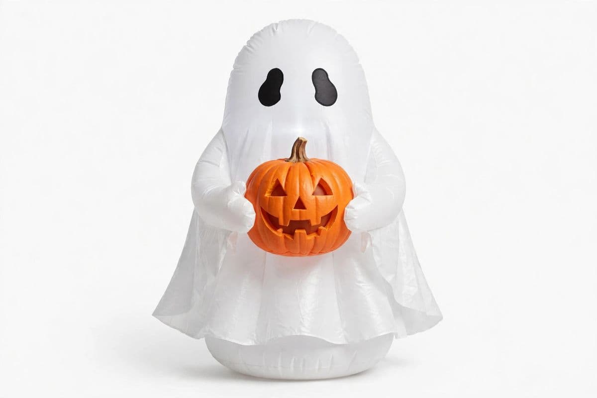 BooCrew 6ft Inflatable Ghost with Pumpkin — product photo
