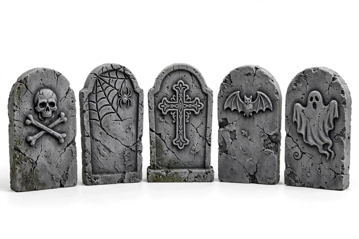 Graveyard Foam Tombstone Set (5-Pack) — product photo