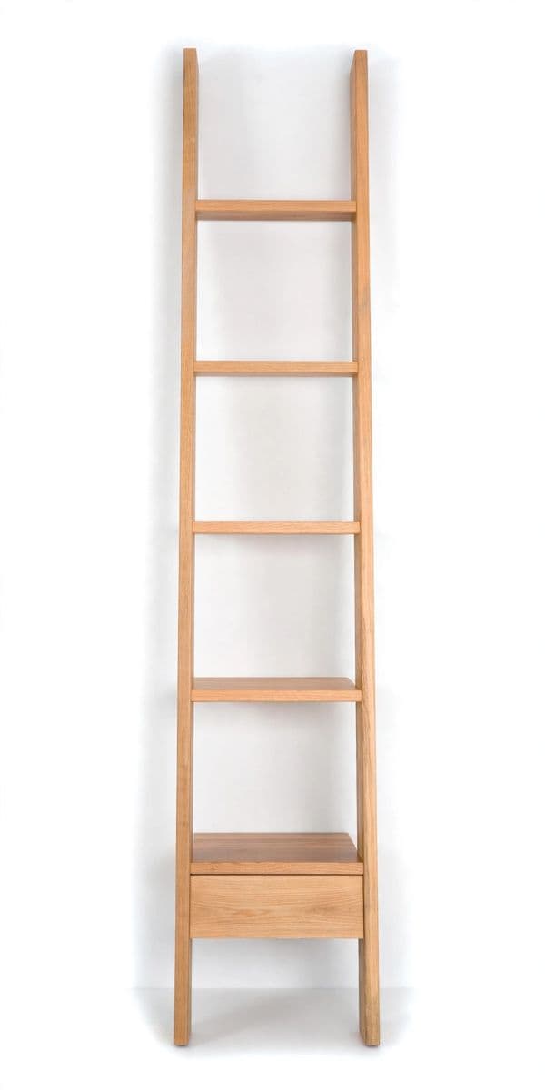 Oslo Ladder Bookshelf — White Oak
