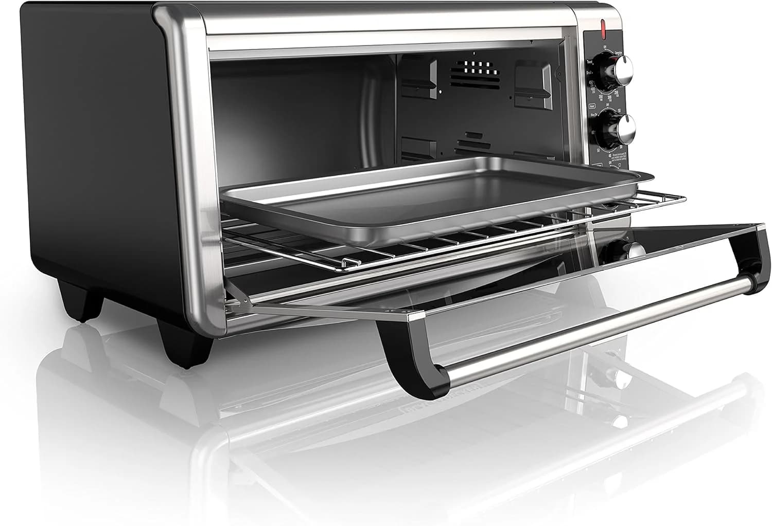 Stainless steel convection toaster oven
