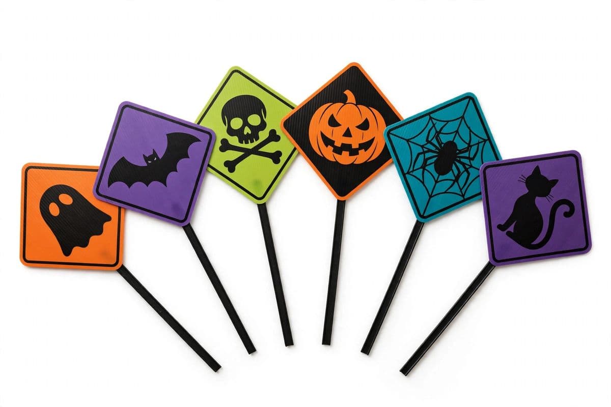 BewareZone Halloween Yard Signs (8-Pack) — product photo