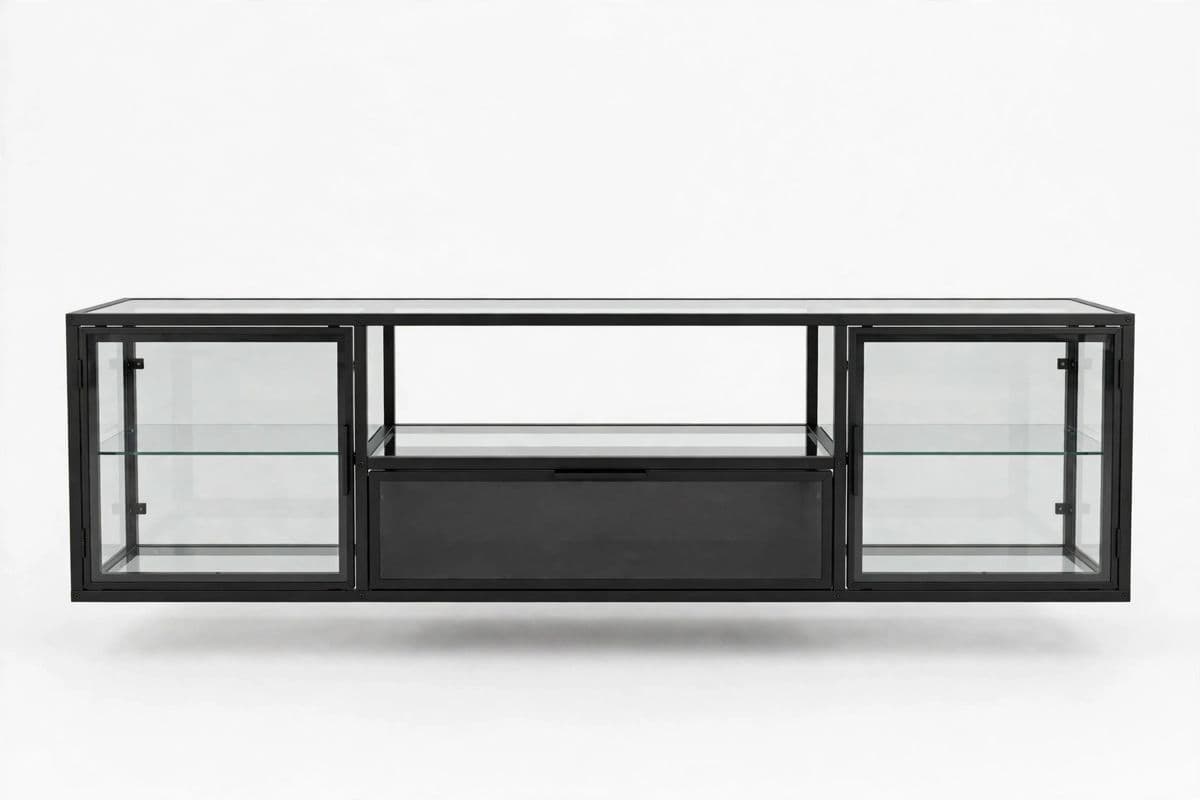 MetroGlass Floating TV Console